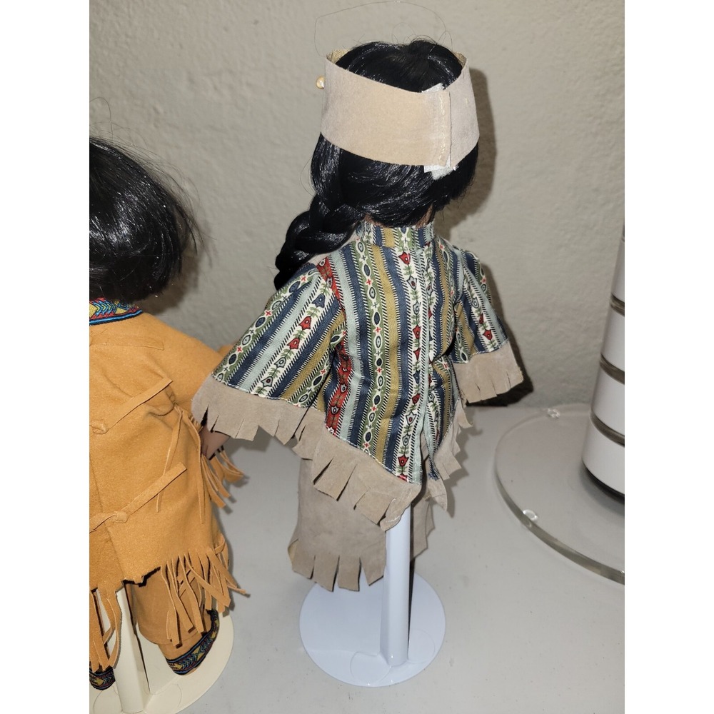 Porcelain Native American Doll Figures Lot Of 4 - Picture 5 of 11